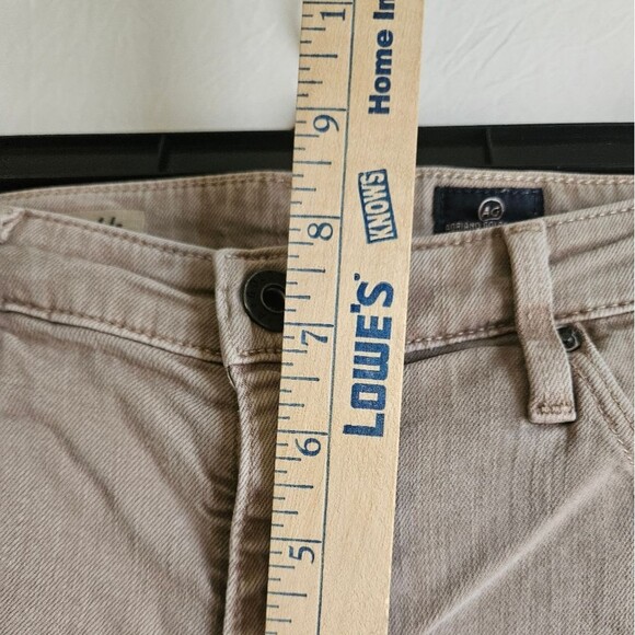AG Adriano Goldschmied Jeans Womens 28R (30x27.5) Tan Stevie Ankle Slim Soft GUC - Picture 8 of 11